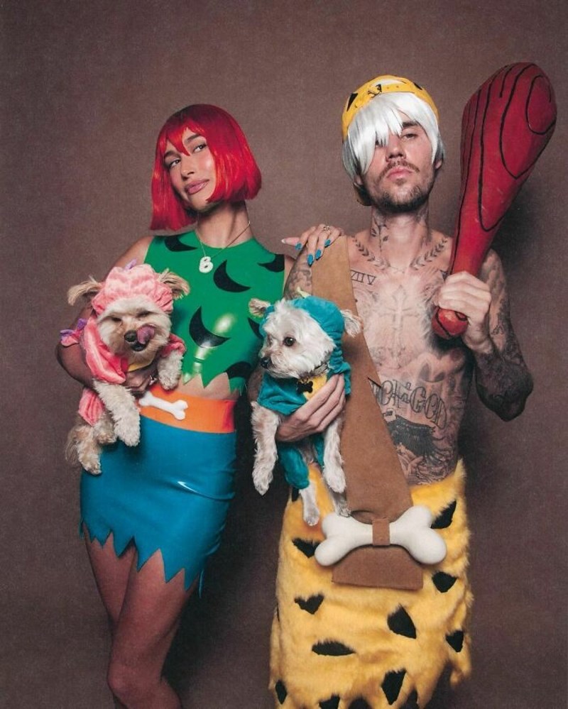 17. Hailey i Justin Bieber kao Wilma i Fred Kremenko