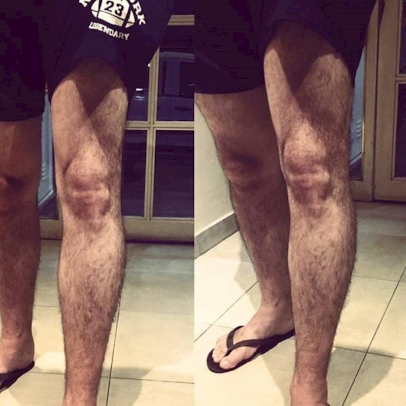 7. Čudna beba na koljenu nekog muškarca