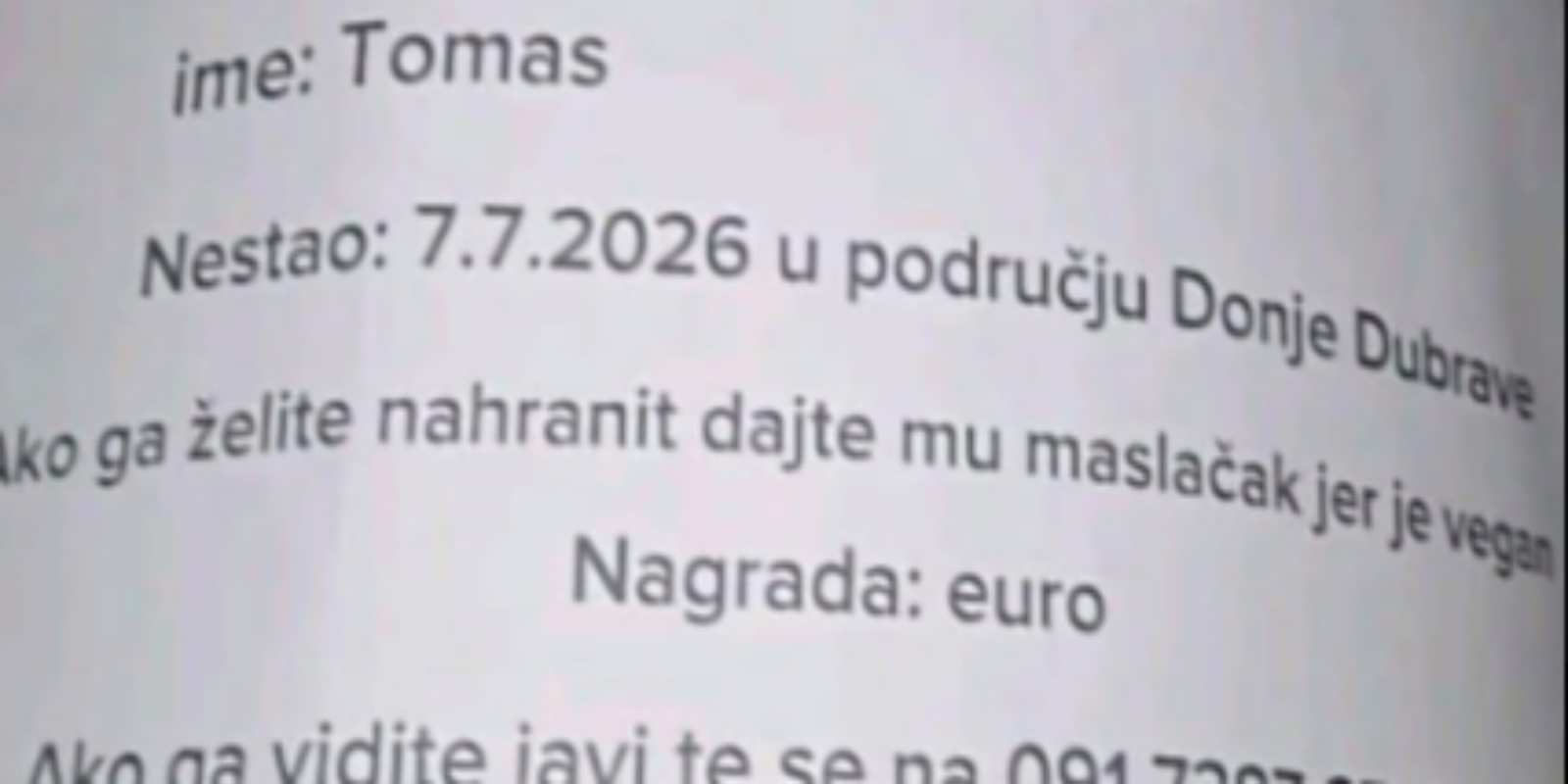 Netko je oglasio da je izgubio kućnog ljubimca, prasnut ćete u smijeh kad vidite koga traži