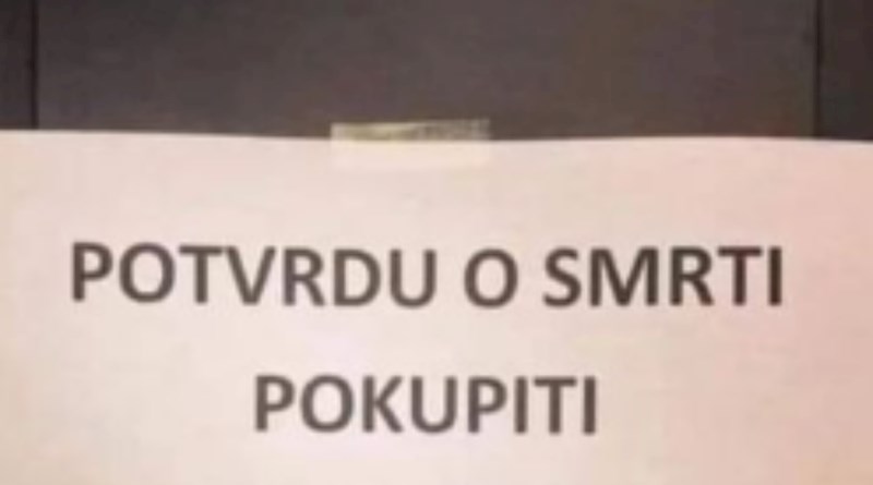 Fotka obavijesti s jednog šaltera brzinom munje je obišla cijelu regiju, ovo je totalno bizarno