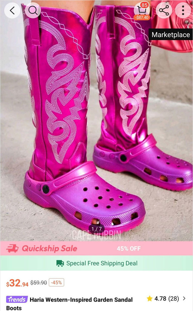 13. Crocs kaubojske čizme