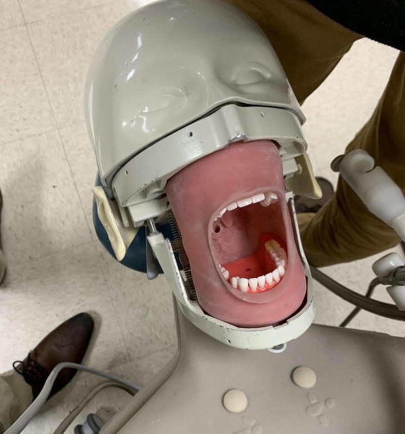 1. Ovako izgleda pribor na kojem vježbaju stomatolozi