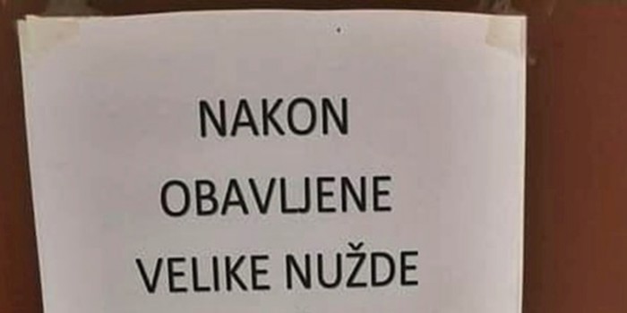 Tip je napisao odgovor na poruku koju je čistačica ostavila u WC-u, fotka je nasmijala cijeli Balkan