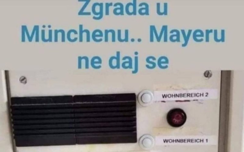Fotka interfona jedne zgrade u Münchenu nasmijala je cijeli Balkan, morate vidjeti ovaj hit