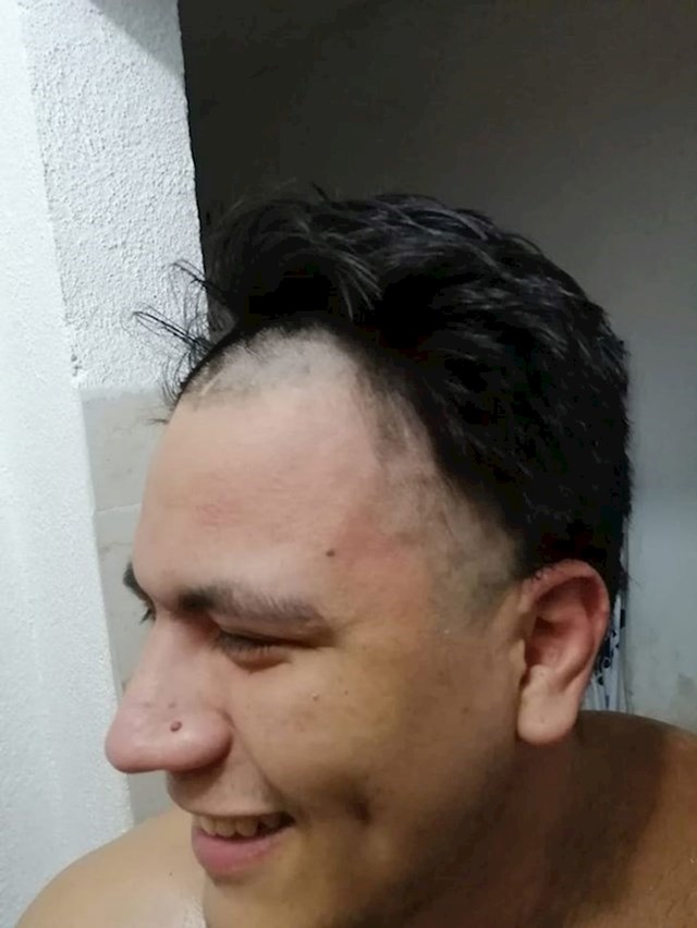 8. Pokušao se sam ošišati