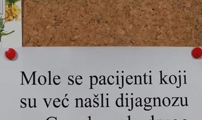 U čekaonici jednog Doma zdravlja osvanula je urnebesna poruka, fotka je odmah postala hit u regiji