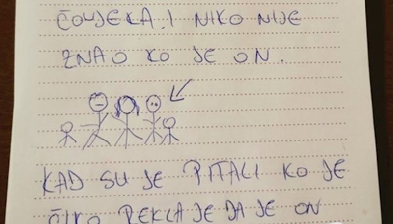 Curica je pored obitelji nacrtala nepoznatu osobu, prasnut ćete u smijeh kad vidite koga predstavlja