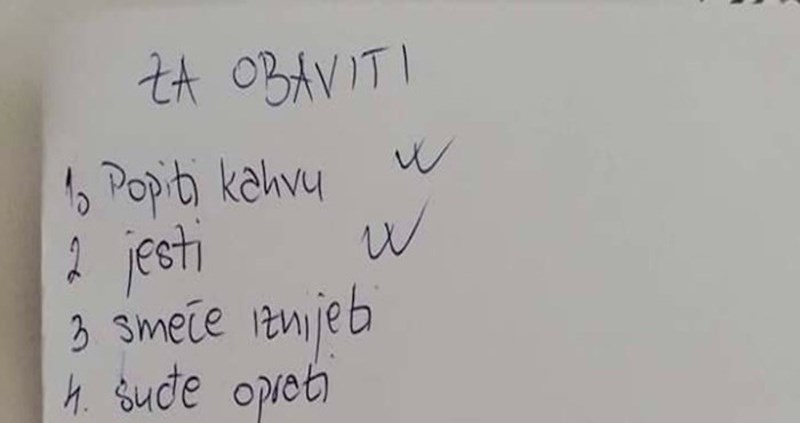 Žena je objavila popis svojih obaveza i nasmijala društvene mreže, morate vidjeti ovaj hit