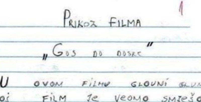Učenik je za zadaću analizirao filmove, njegov rad je zbog urnebesnih grešaka postao hit na mrežama