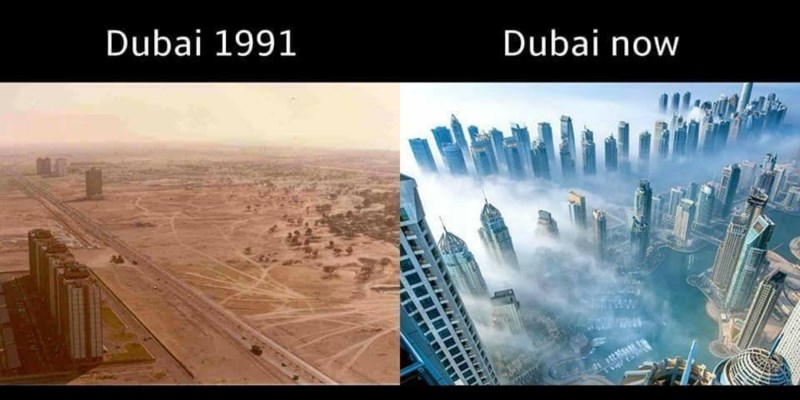 Fotka uspoređuje koliko se Dubai promijenio u 30-ak godina, a koliko Balkan. Morate vidjeti!
