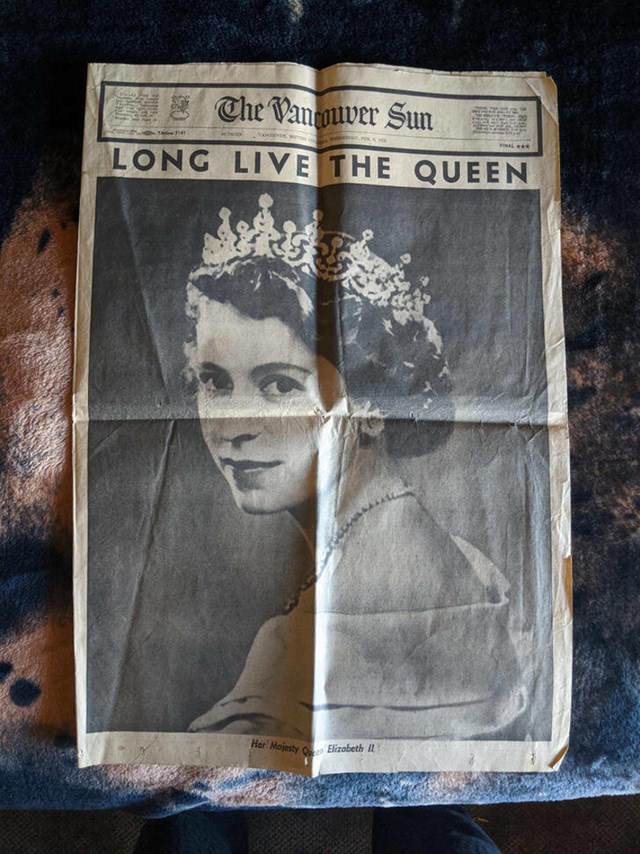 1. Pronašla sam novine iz doba kad je Elizabeta postajala kraljica