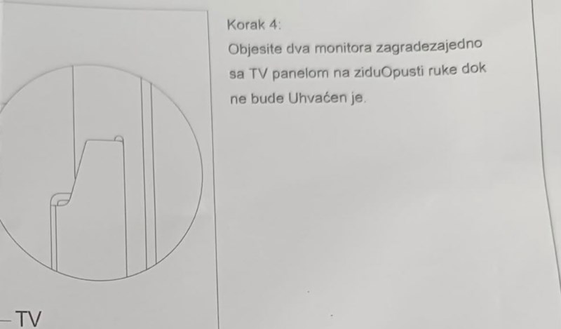 Tip je morao fotkati i svima pokazati urnebesne upute za postavljanje TV-a, fotka je teški hit