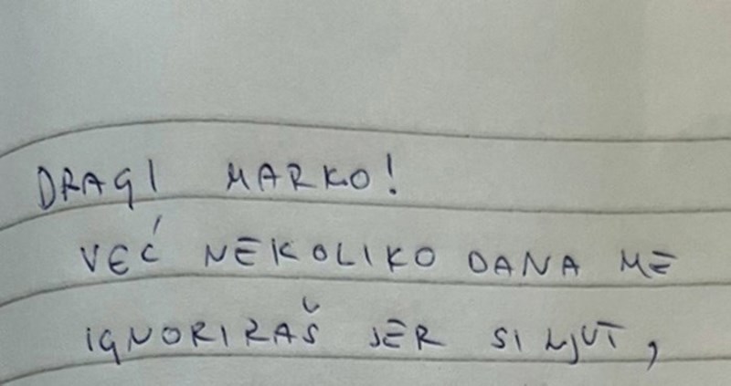Naljutio se na ženu pa mu je ostavila poruku zbog koje bi joj odmah mogao sve oprostiti, ovo je hit