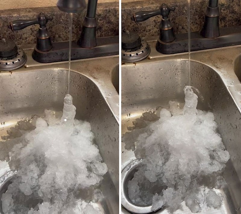 4. Voda iz slavine odmah se smrzava