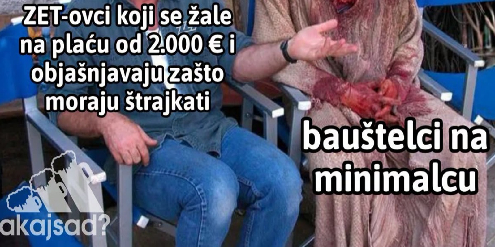 Fora pokazuje razliku između ZET-ovaca u štrajku i bauštelaca, urnebesna je i skroz pogođena