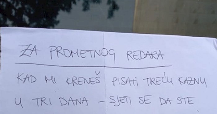 Tip u Splitu na autu je ostavio poruku prometnom redaru koji mu stalno piše kazne, morate vidjeti!