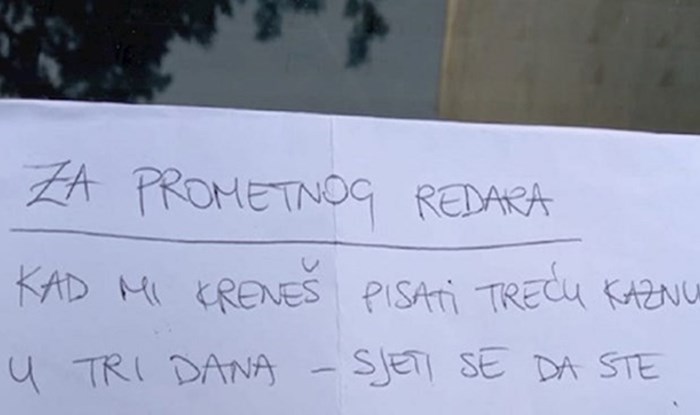 Tip u Splitu na autu je ostavio poruku prometnom redaru koji mu stalno piše kazne, morate vidjeti!