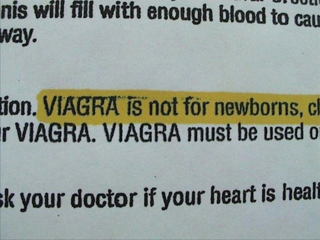 11. "Viagra nije za novorođenčad"