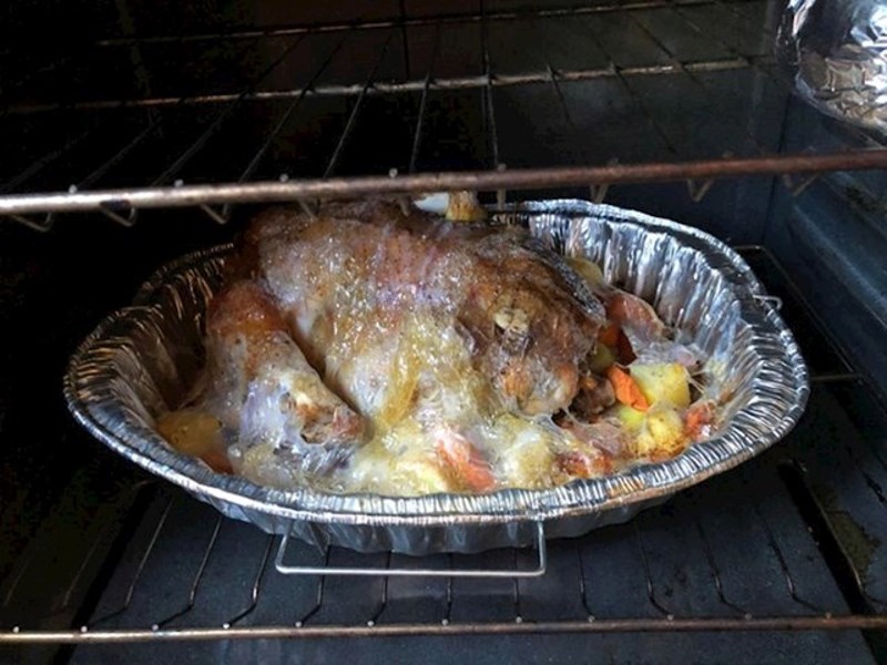 17. Stavila je pile u običnu plastičnu vrećicu umjesto u vrećicu za pečenje.