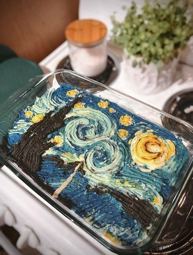 8. Torta inspirirana slikom Zvjezdana noć Vinceta Van Gogha