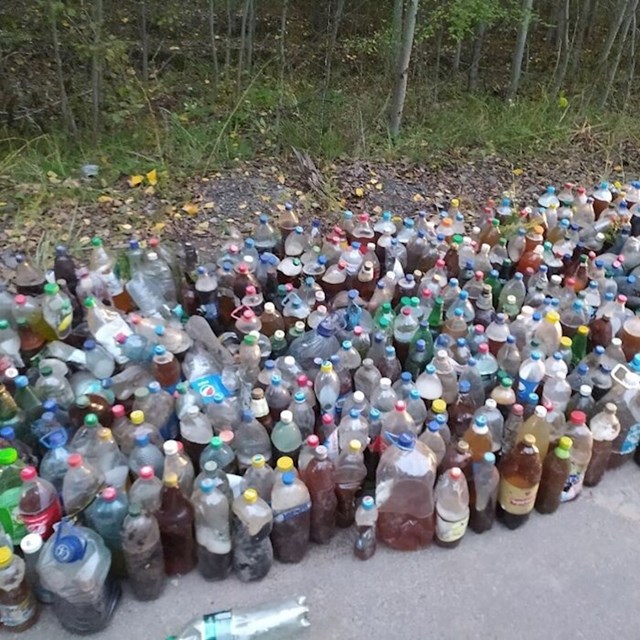 6. Ovo su boce urina koje su vozači kamiona tijekom godina pobacali u šumu pokraj ceste