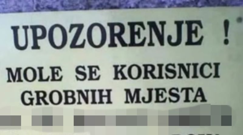 Bizarno upozorenje s jednog groblja nasmijalo je cijelu zemlju, netko je ovo baš nezgodno sročio
