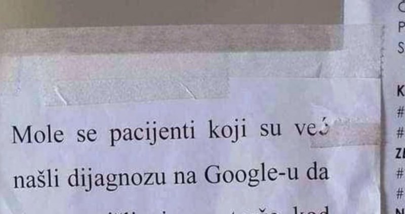 Fotka iz ambulante u Dalmaciji obišla je Hrvatsku, pogledajte što je liječnik poručio pacijentima