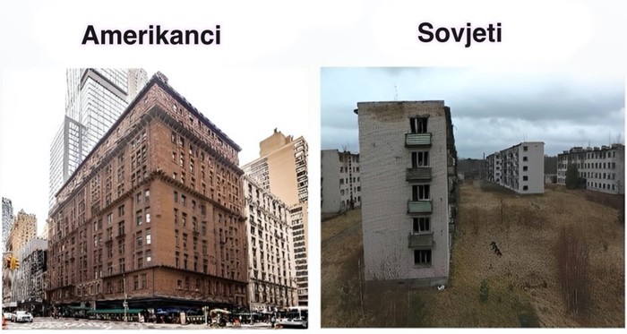 Fora pokazuje razliku između američke i sovjetske gradnje, urnebesna je i totalno pogođena