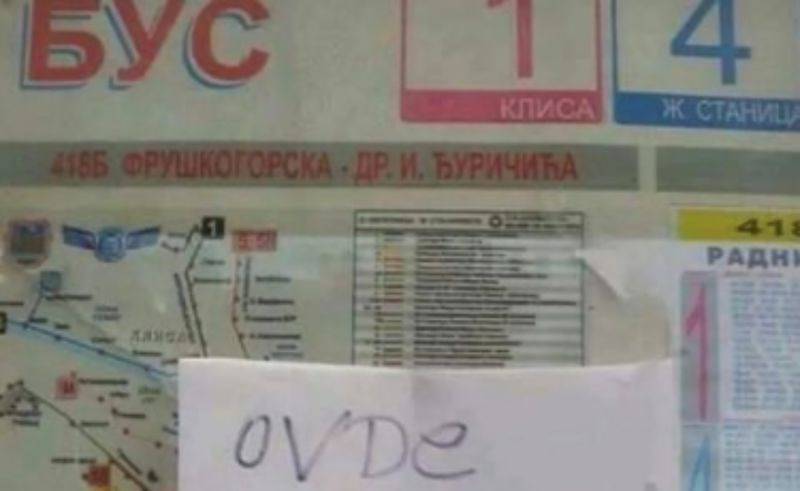 Putnike nasmijala obavijest s jedne autobusne stanice u Srbiji, fotka je odmah obišla regiju