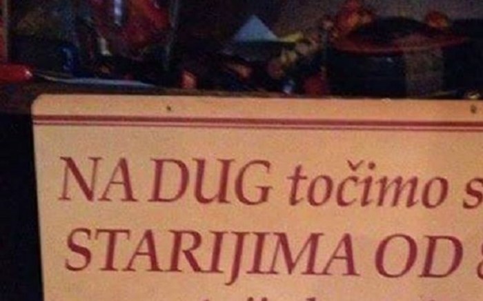 Obavijest za goste jednog lokala postala je teški hit na cijelom Balkanu, fora je urnebesna