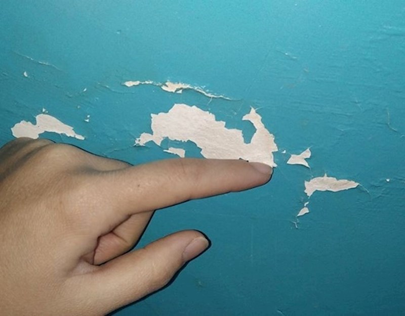 Guljenje zadnjeg sloja boje na zidu