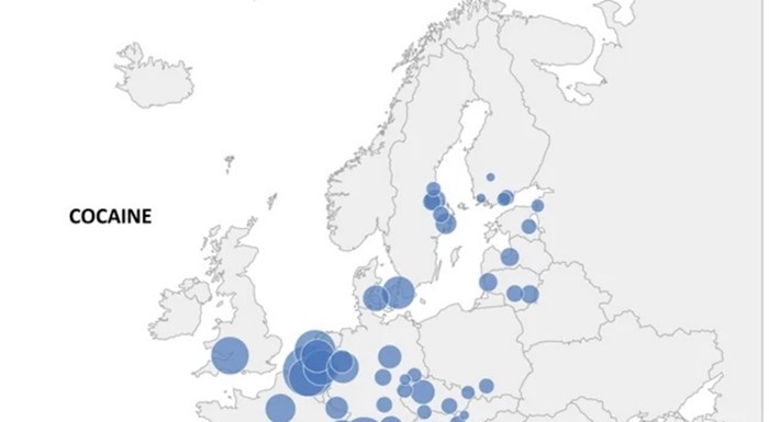 Mapa pokazuje koje se droge najčešće koriste u različitim europskim državama, pogledajte RH
