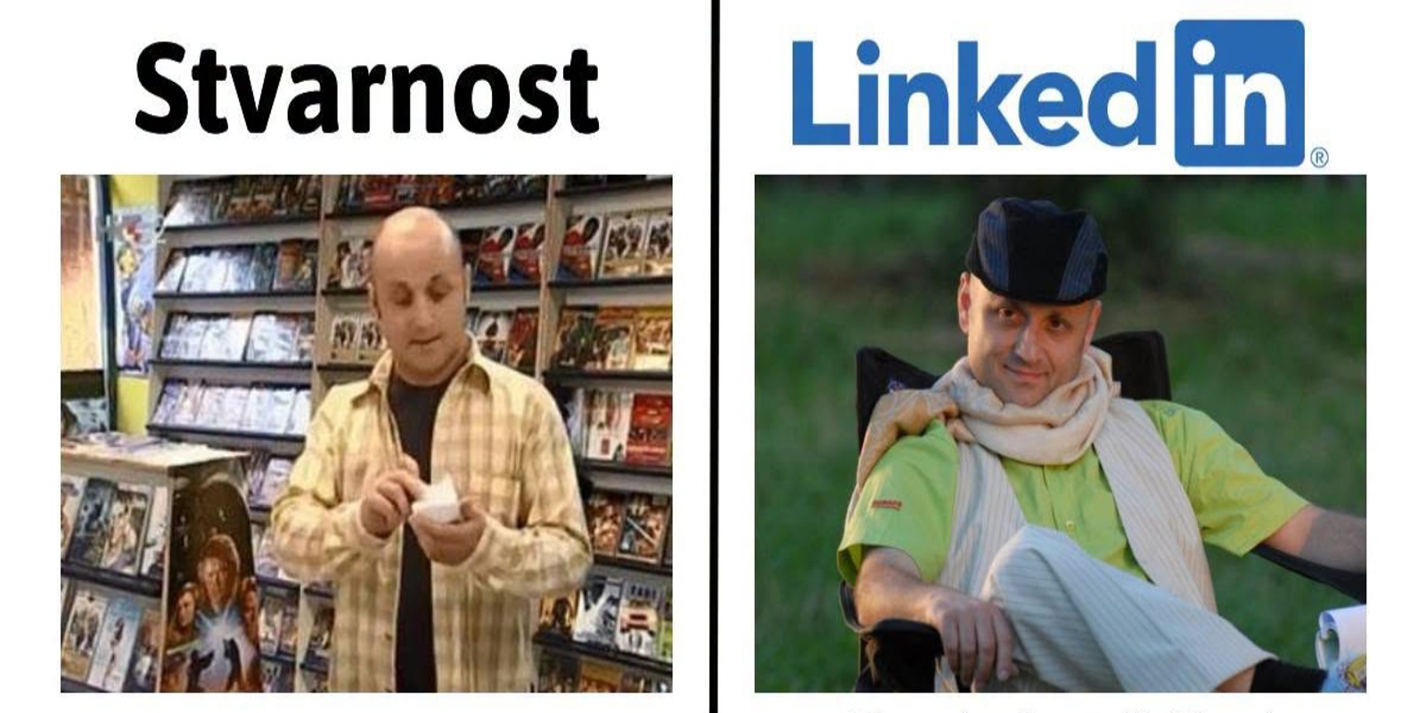 Fora pokazuje razliku između stvarnosti i profila na LinkedInu, urnebesna je i totalno pogođena