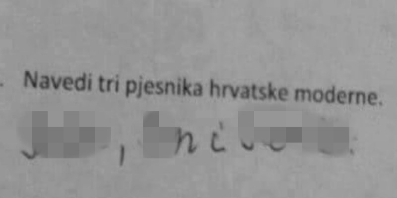 Djetetov urnebesni odgovor u testu nasmijao je profesoricu, ali i cijelu Hrvatsku!