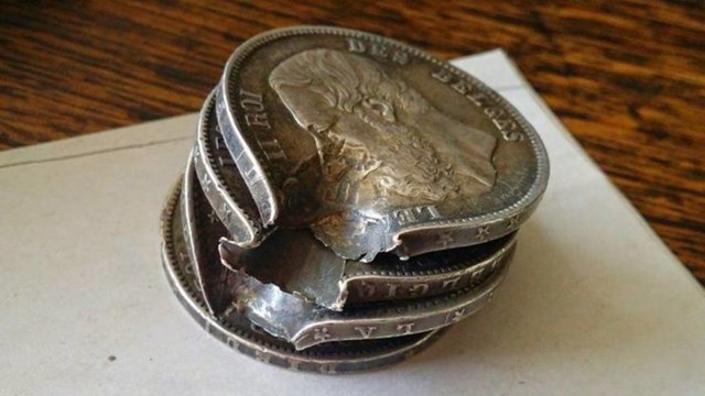20. Novčič koji je spasio život vojnika u Prvom svjetskom ratu zaustavivši metak
