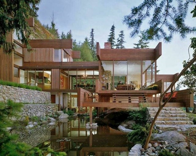 Kuća Graham u Kanadi. Projektirao ju je Arthur Erickson 1962., a srušena je 2007.