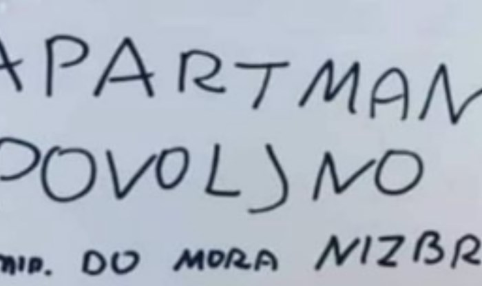 Netko je negdje u Dalmaciji primijetio nesvakidašnji oglas za apartman, odmah je postao hit
