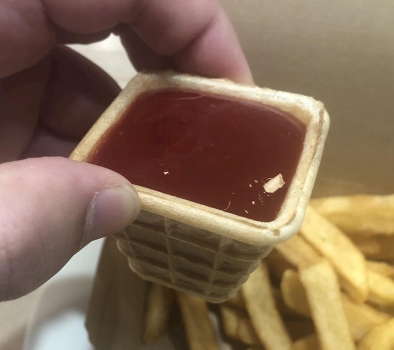 9. Ovaj restoran poslužuje umak u čašici od waffla