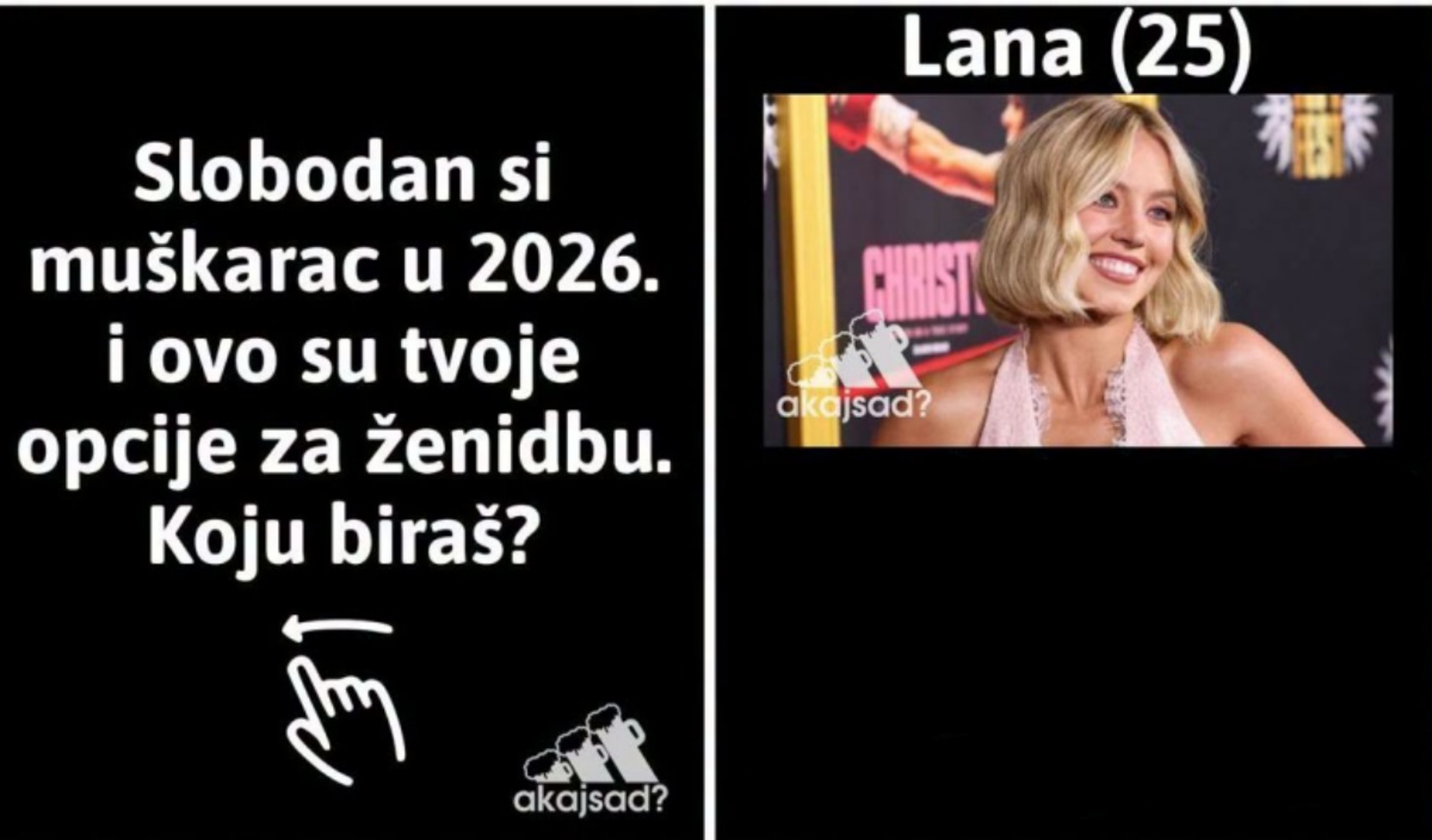 Fora o opcijama današnjih slobodnih muškaraca hit je na Fejsu, urnebesna je i skroz pogođena