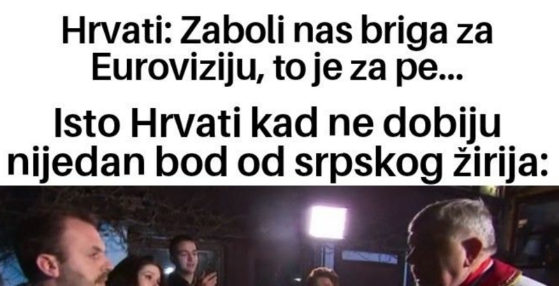 Fora o hrvatskim reakcijama na srpske bodove na Eurosongu je hit na Fejsu, skroz je pogođena