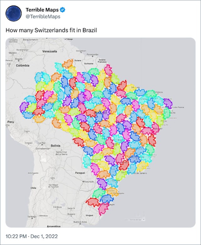 7. Koliko puta Švicarska stane u Brazil