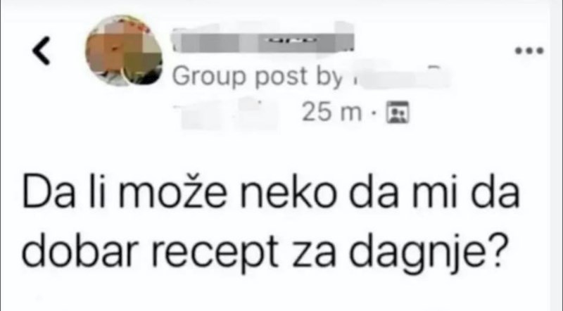 Žena je u FB grupi tražila recept za dagnje, komentar jednog tipa izazvao je salve smijeha