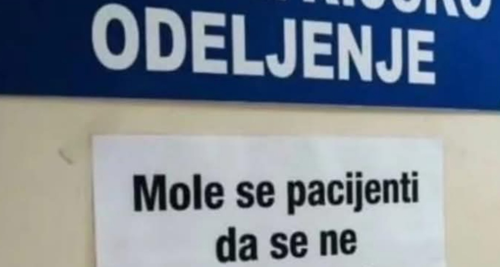 Na beogradskoj psihijatriji osvanula je urnebesna poruka za pacijente, fotka je hit u cijeloj regiji