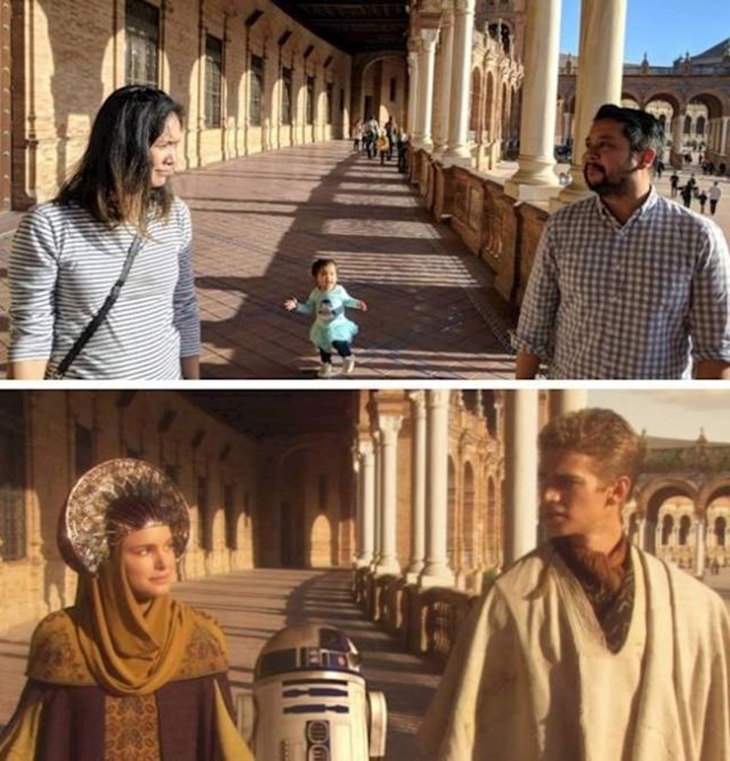 "Muž je primijetio da smo na putovanju slučajno rekreirali scenu iz Ratova zvijezda, pokazao mi je usporedbu... :)"