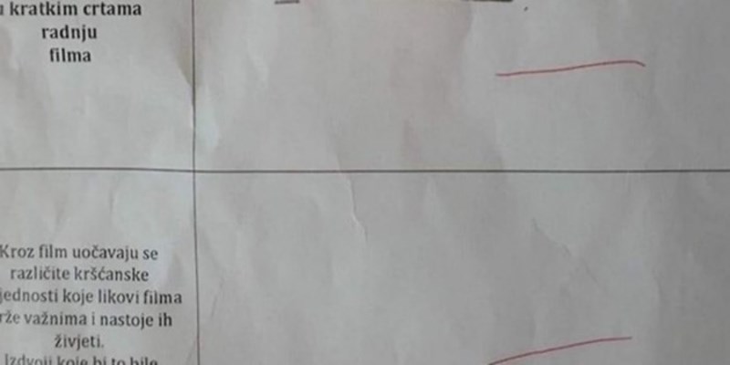 Učenik se pri rješavanju zadatka poslužio ironijom i naljutio profesoricu, a nasmijao cijelu zemlju