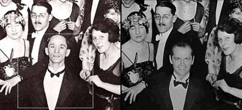 3. Završna scena iz fima Isijavanje zapravo je stvarna slika iz 1923. na koju je ubačen Jack Nicholson