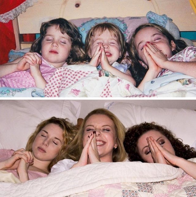 "Tri sestre i razlika između fotografija od 15 godina"