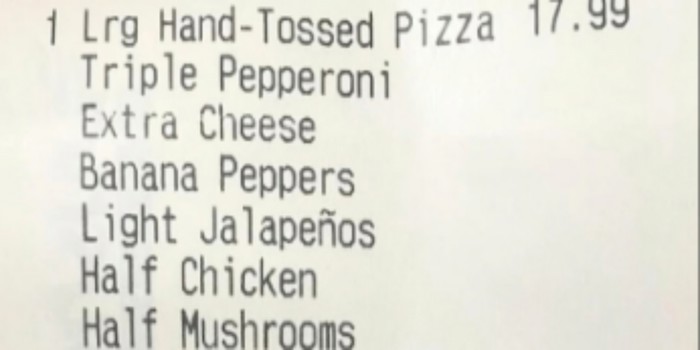 Tip je naručio čudnu pizzu za trudnu ženu i dodao poruku za restoran, fotka je obišla cijeli svijet