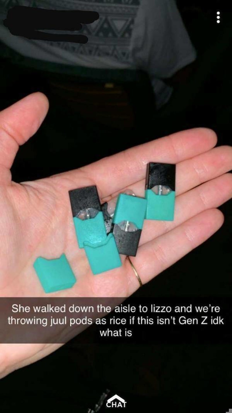 5. Bacali su nastavke za e-cigarete umjesto riže...Gen Z vjenčanje, što reći