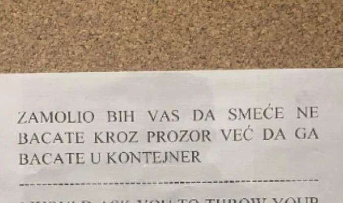 Tip je pokušao prevesti pristojnu poruku za stanare, rezultat je nasmijao cijelu regiju